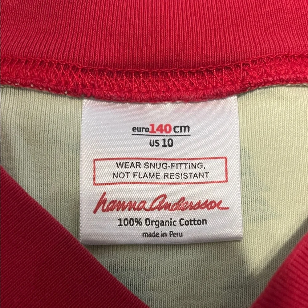 Hanna Andersson Boys Christmas‎ Tree Long Sleeve Pajama Top Size 10